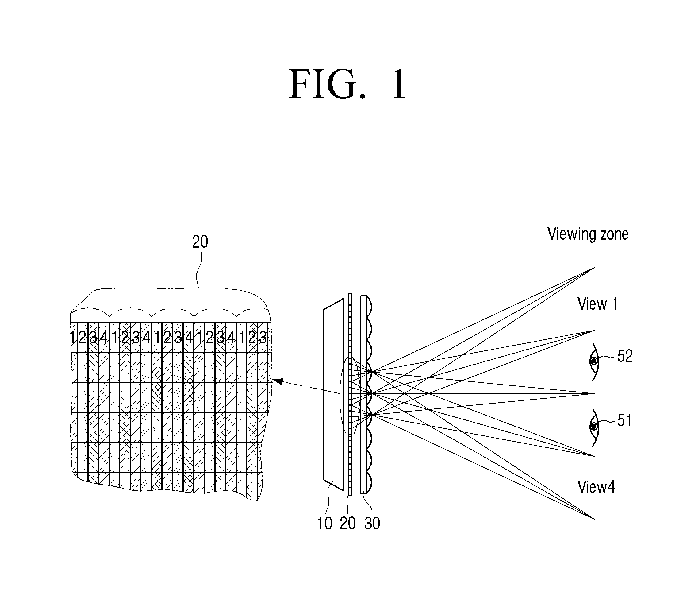 Multiple viewpoint image display device