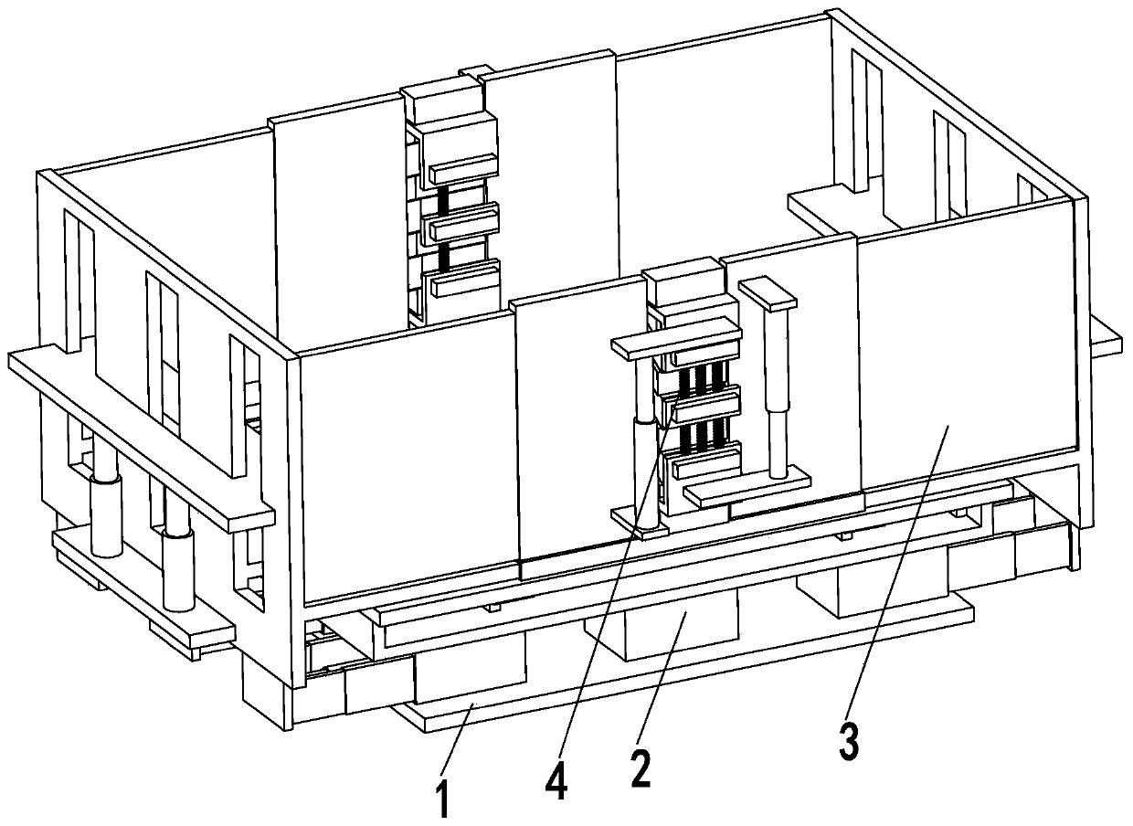 A box-type plastic pallet for logistics transportation