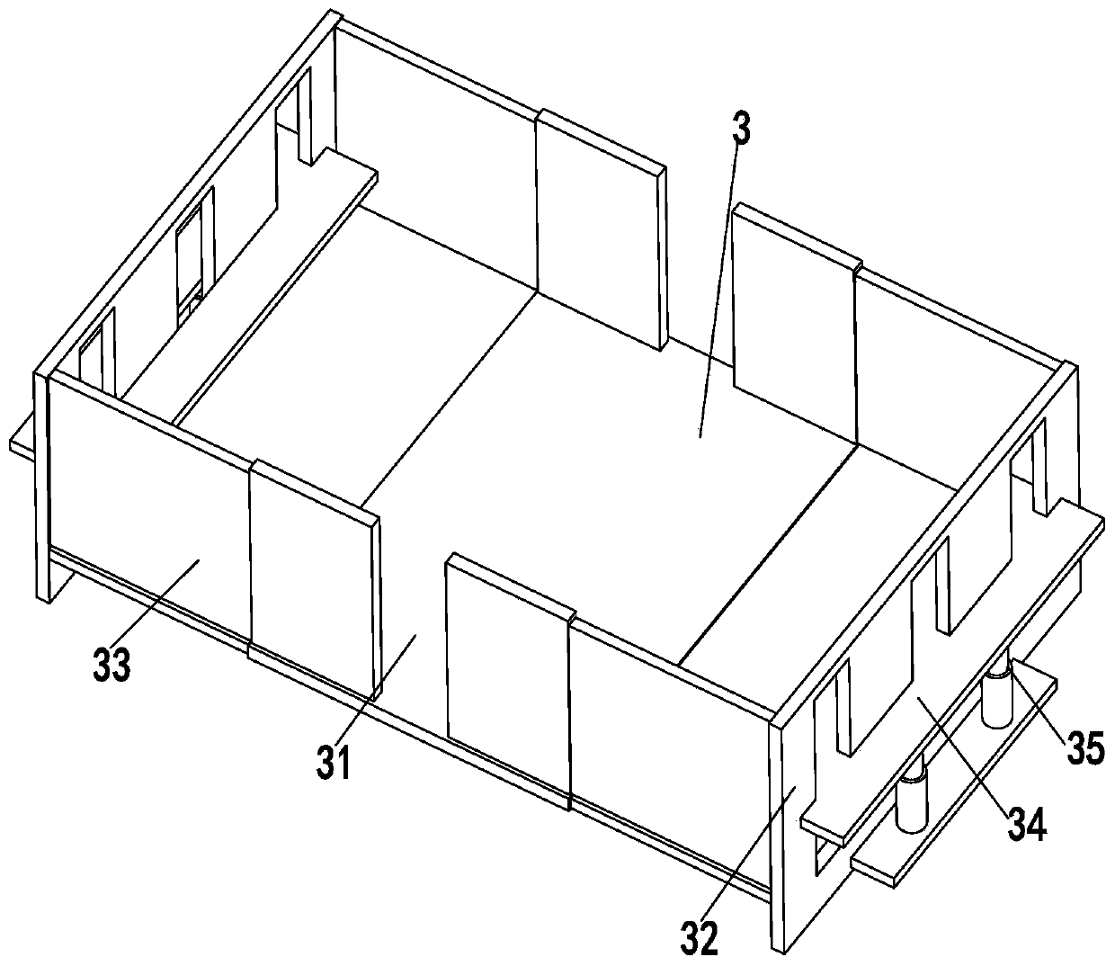 A box-type plastic pallet for logistics transportation