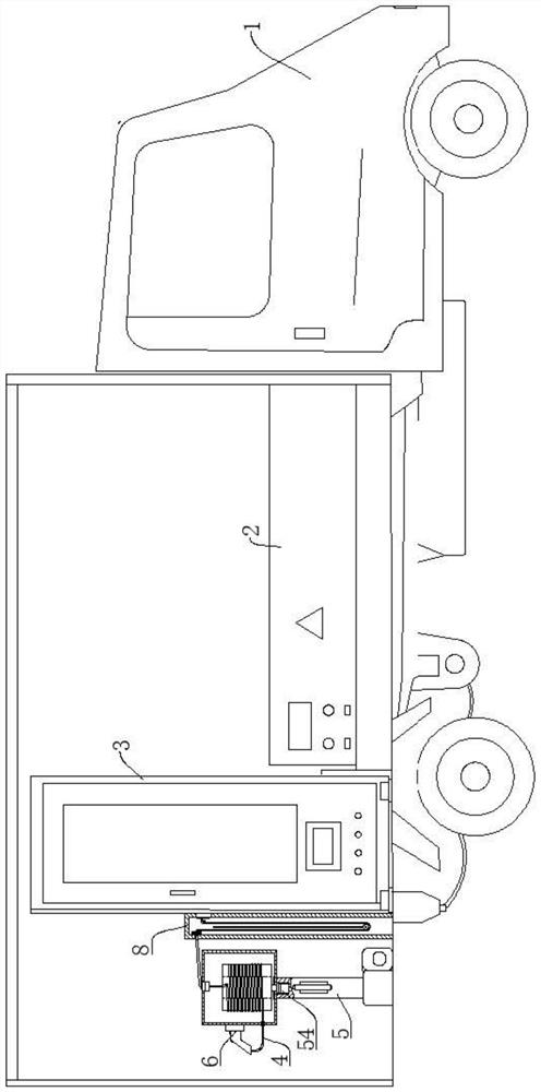 Charging device of mobile charging vehicle