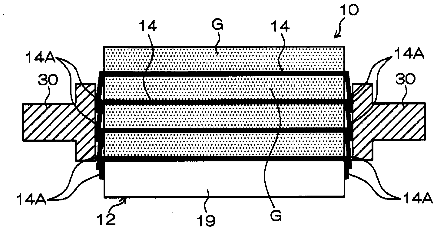 Glass plate stack, and method of extracting glass plate