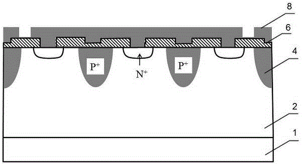 Surface grid-type static induction transistor