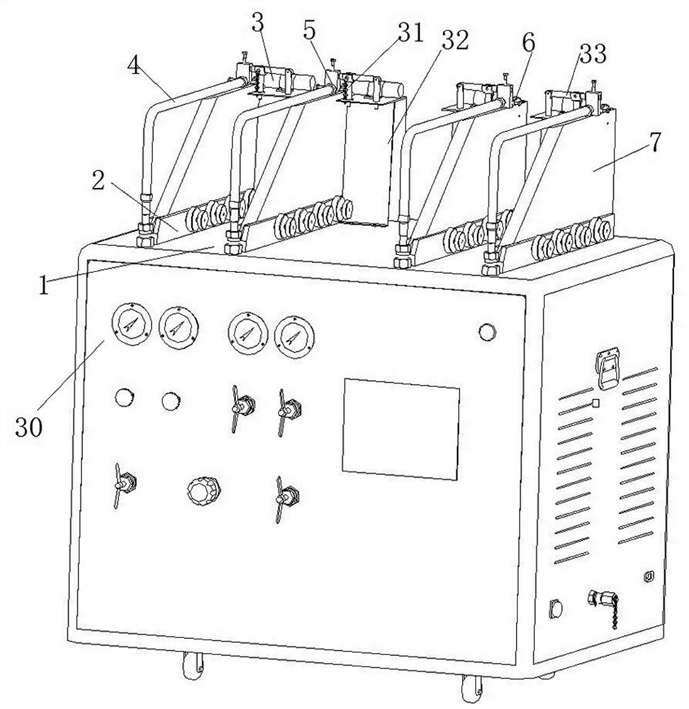 A gyro wheel rotation speed testing device and its air blowing system