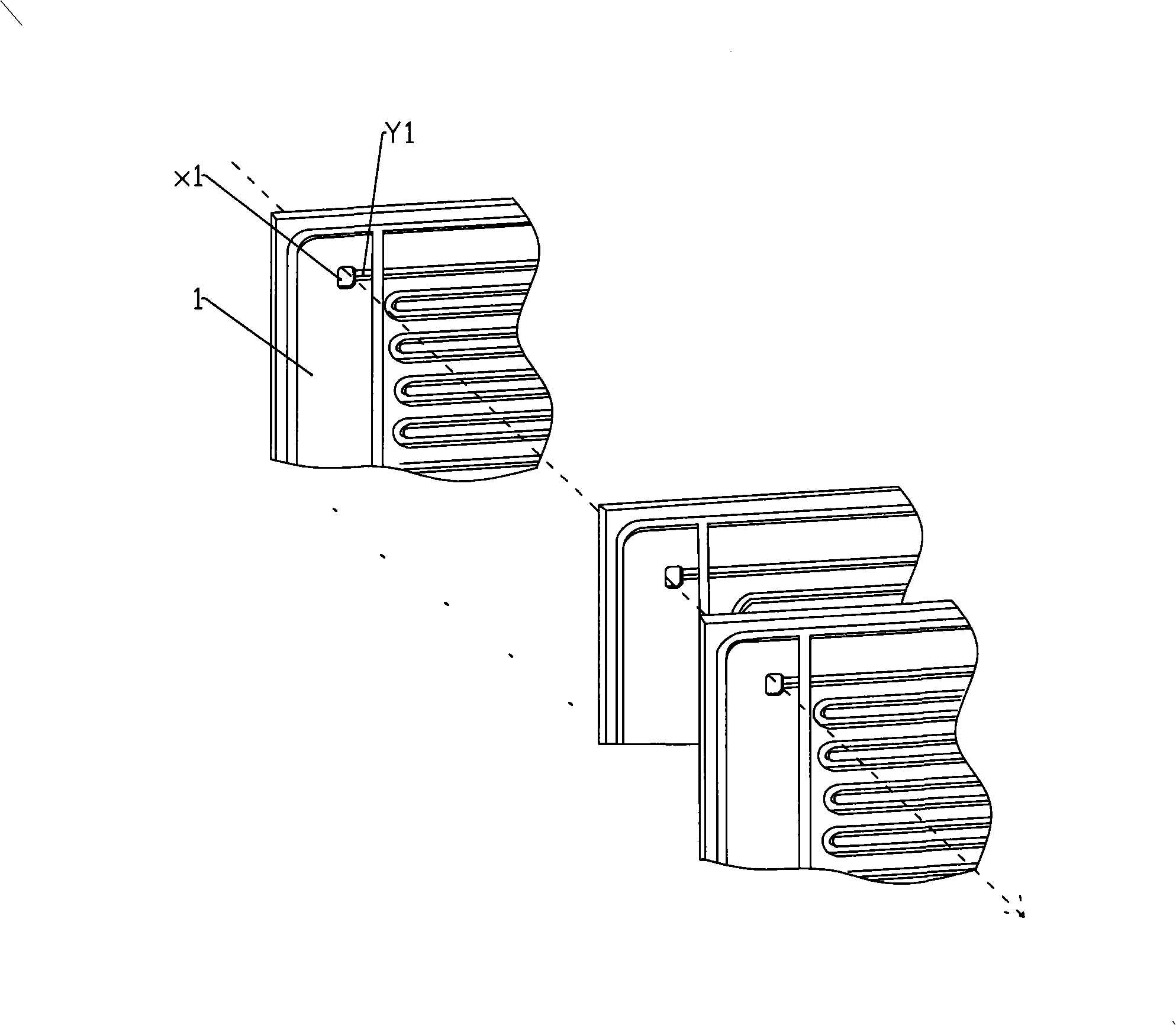 Gas flow passage structural of fuel batter with proton exchange film