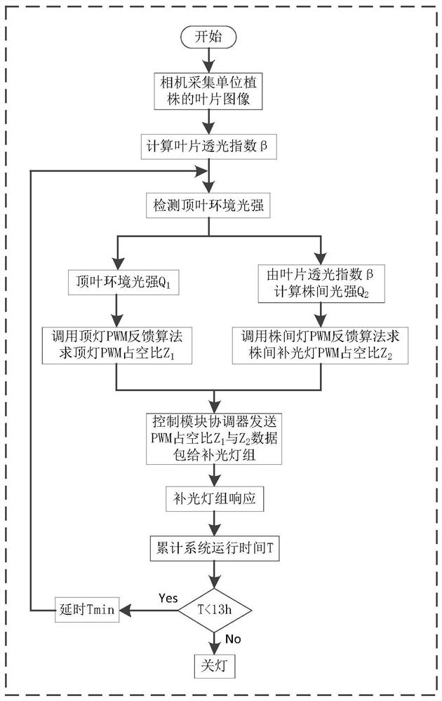 A multi-channel supplementary light control method and system for the difference in light requirements of the whole crop