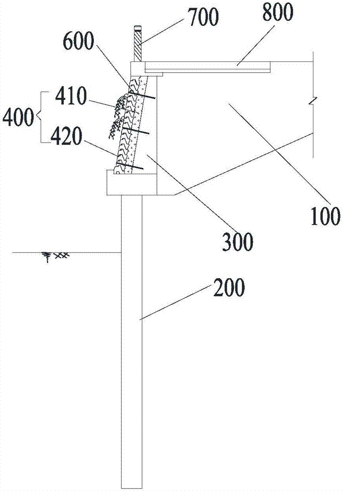 Ecological retaining wall structure and construction method thereof