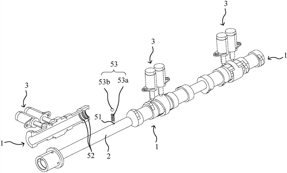 Engine and cam shaft, cam device and control cam of engine