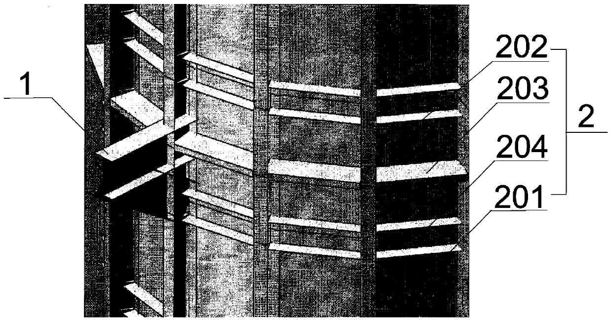 Construction formwork for integrally pouring pier stud tie beam and construction method of formwork