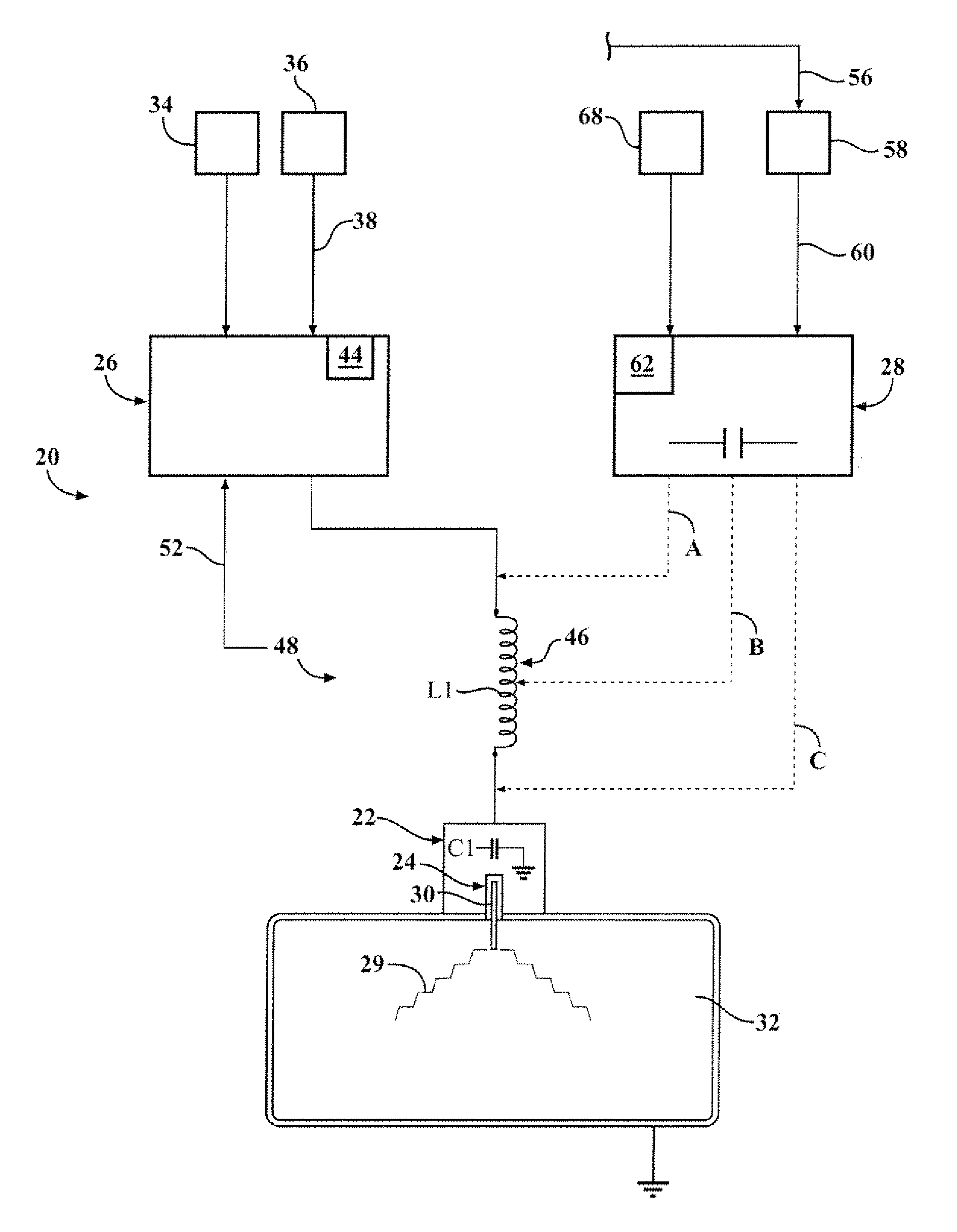 Electrical arrangement of hybrid ignition device