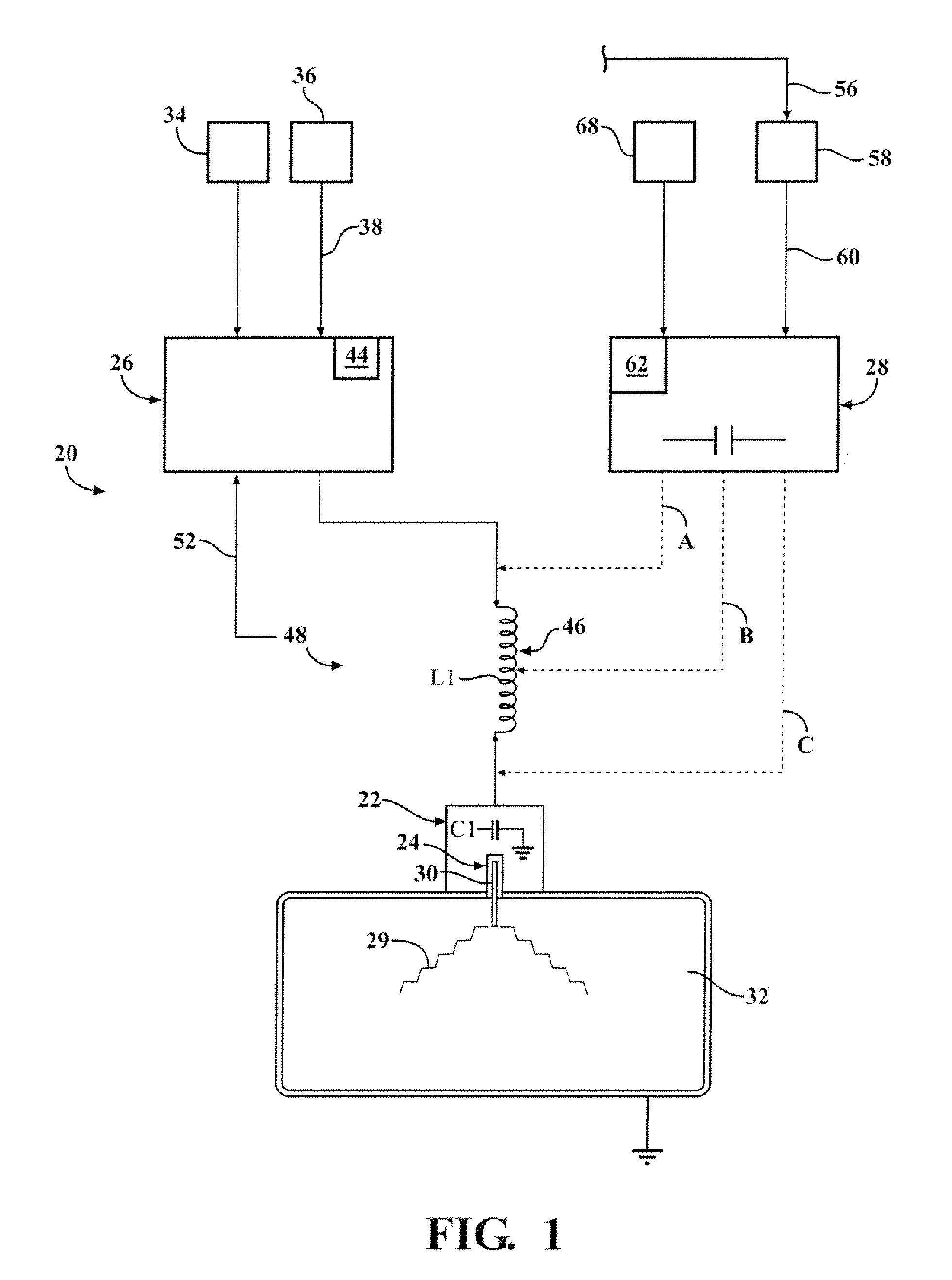 Electrical arrangement of hybrid ignition device