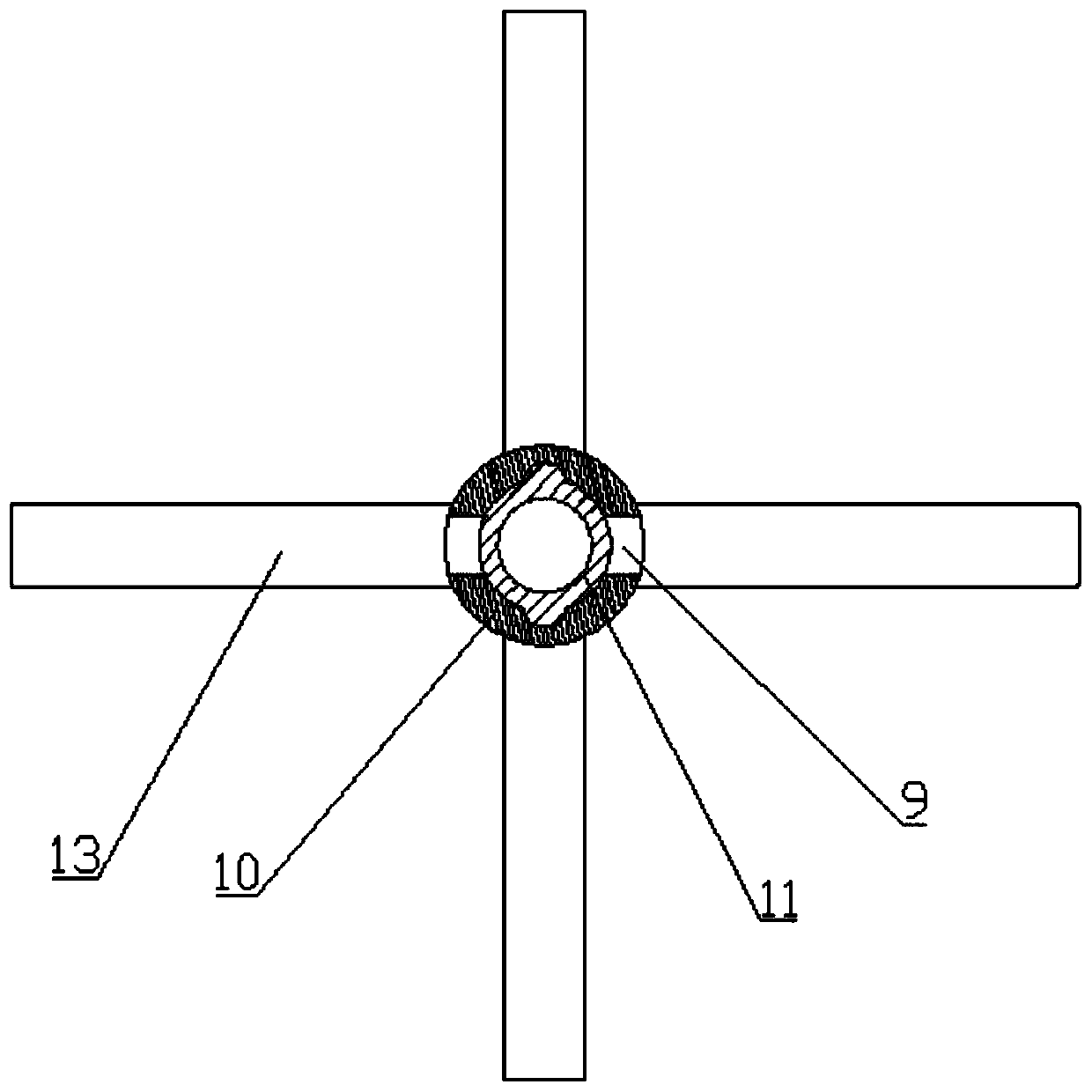 A dust-removing and drying device for medicinal materials in pharmacy