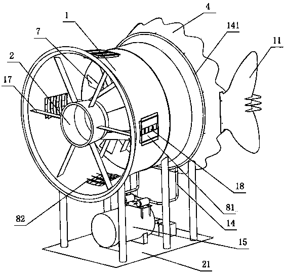 Straight-through type narrow-pipe wind collecting wind power generation system