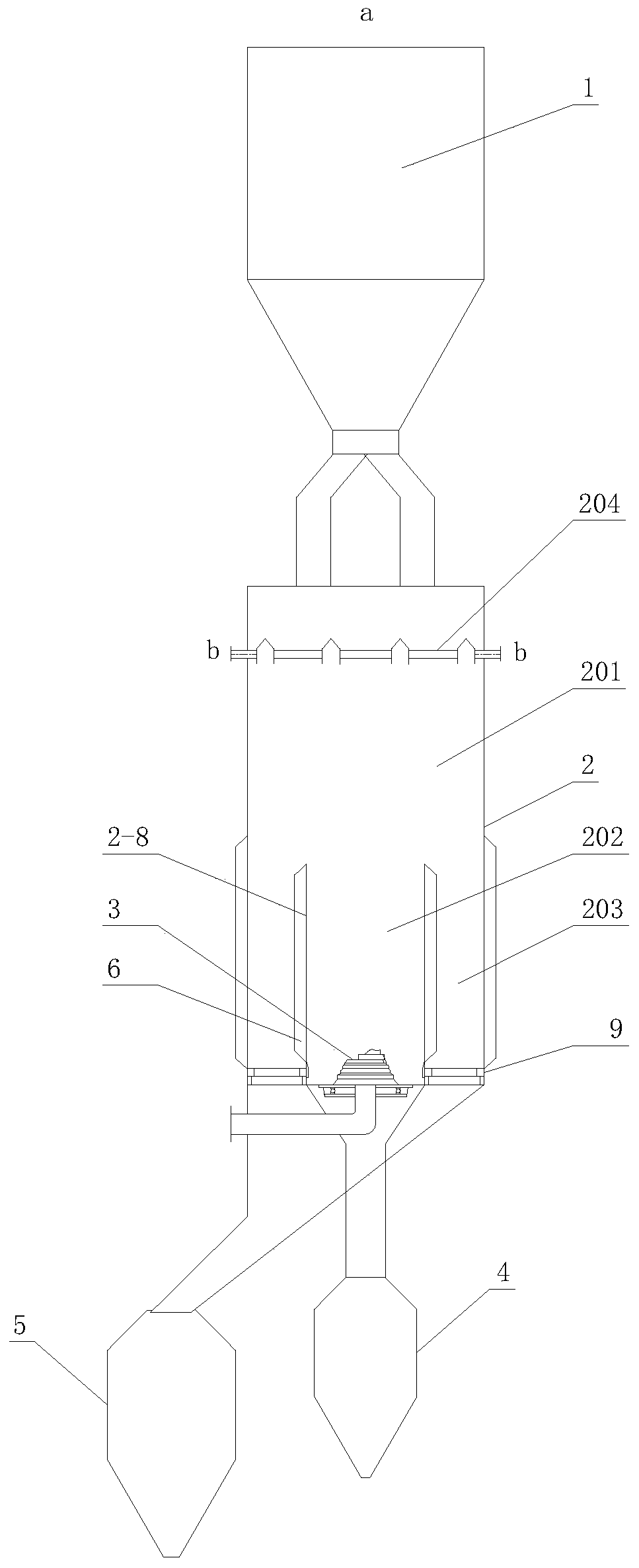 Integrated pyrolysis and gasification device for seed coal and integrated pyrolysis and gasification method for seed coal