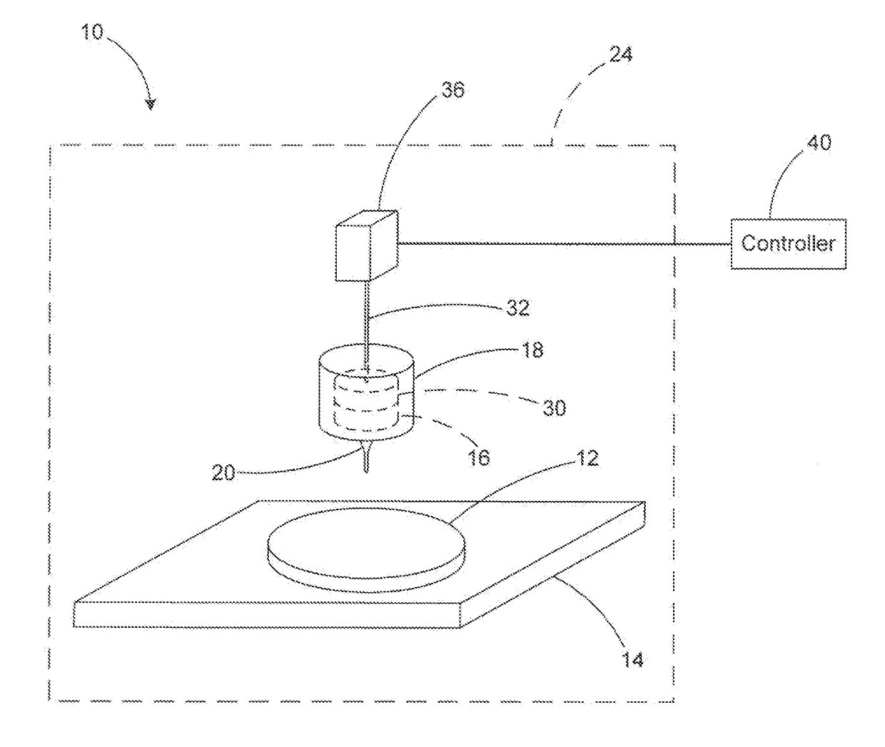 Method of producing solid propellant element