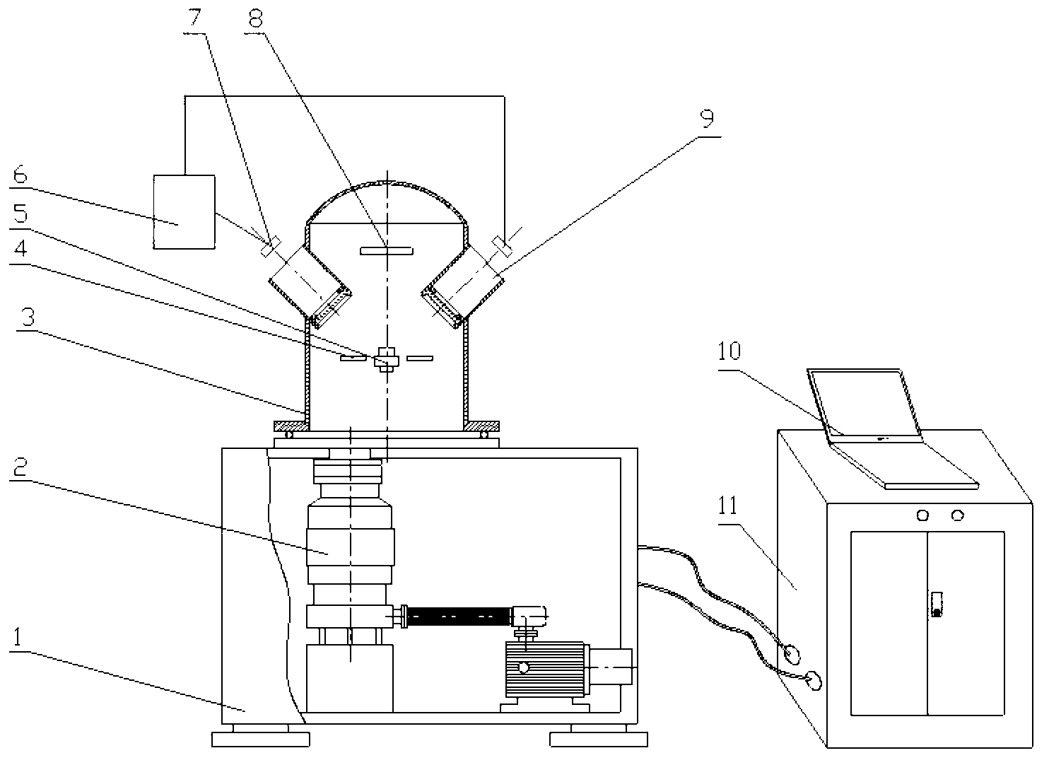 In-situ monitoring device for non-metal material outgassing pollution of optical surfaces of spacecrafts