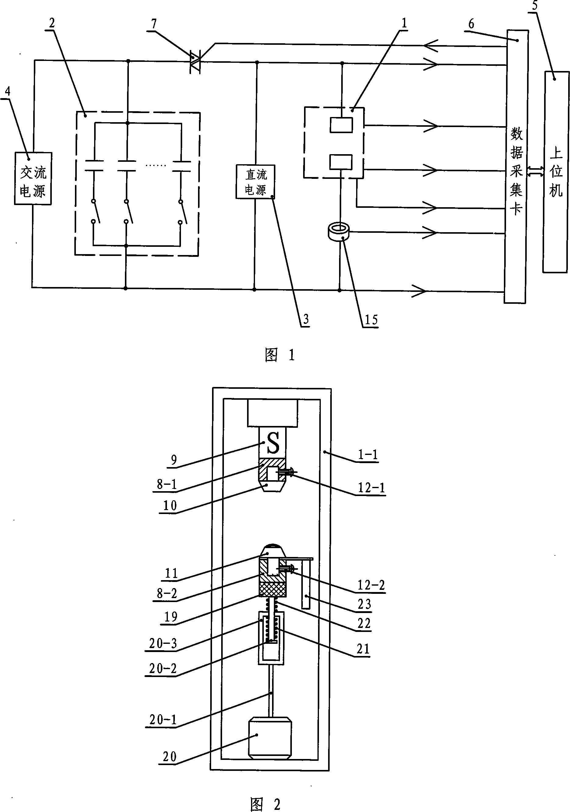 Device for testing electrical erosion property of electrical contact material