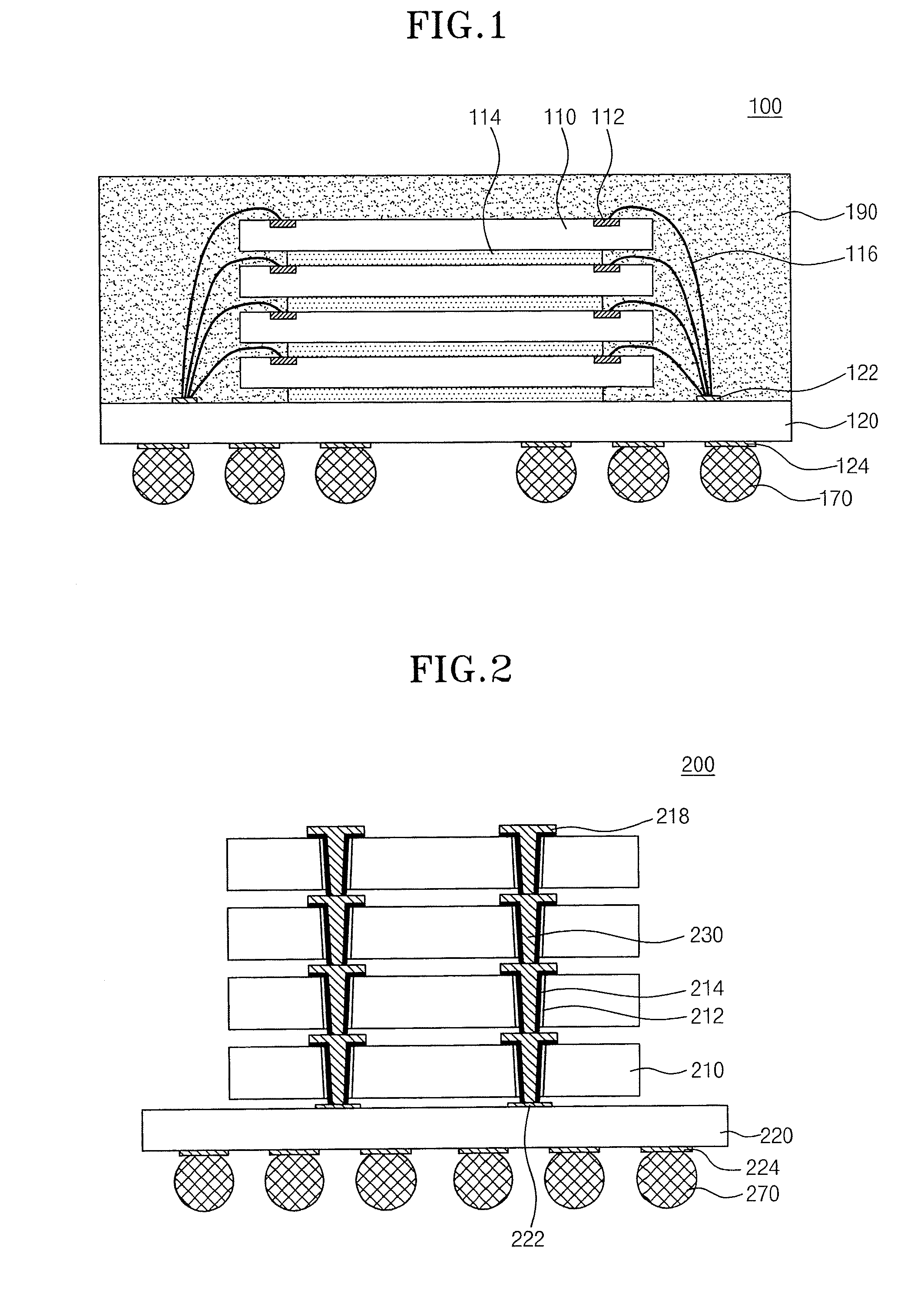 Lightweight and compact through-silicon via stack package with excellent electrical connections and method for manufacturing the same