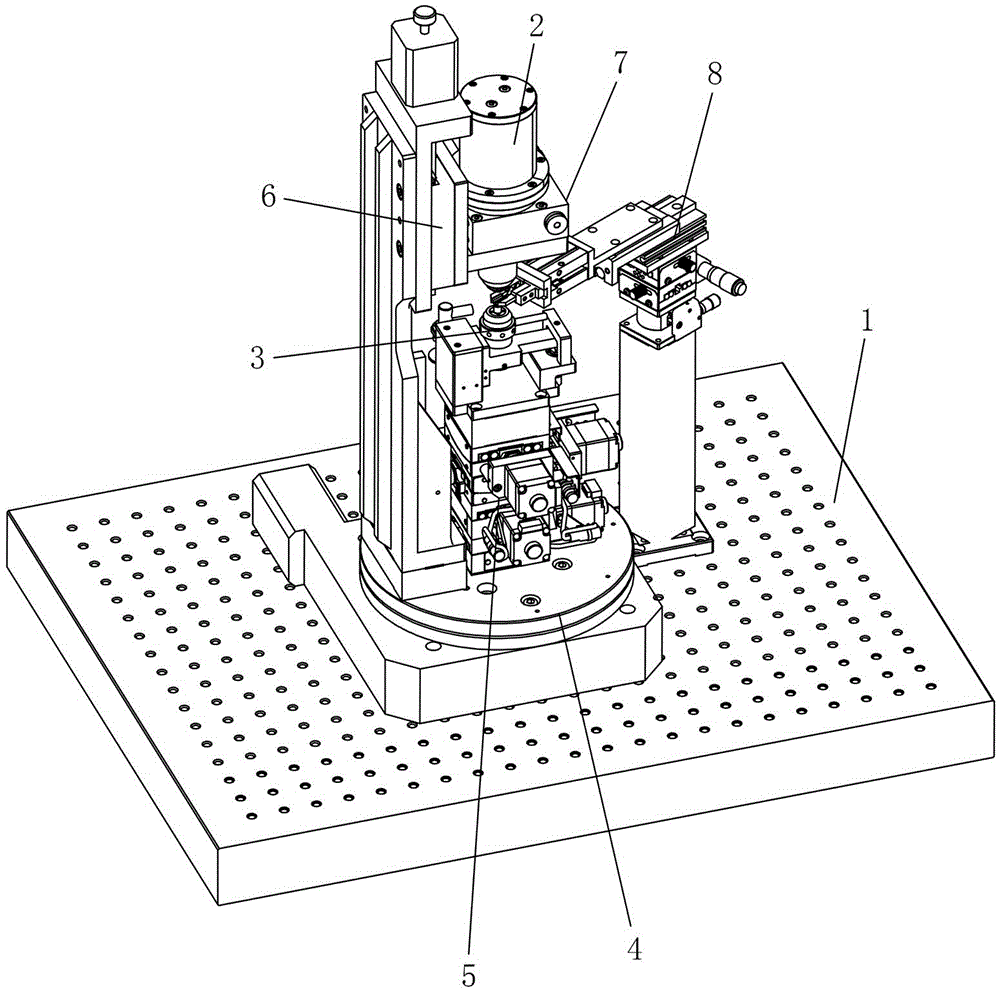 Automatic coupling welding device for three-body type coaxial photoelectronic device
