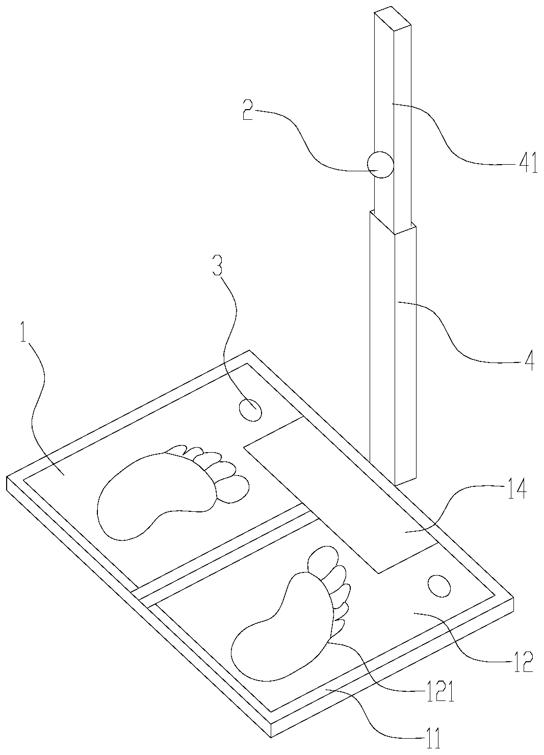 Portable foot shape and foot pressure detector and measuring method