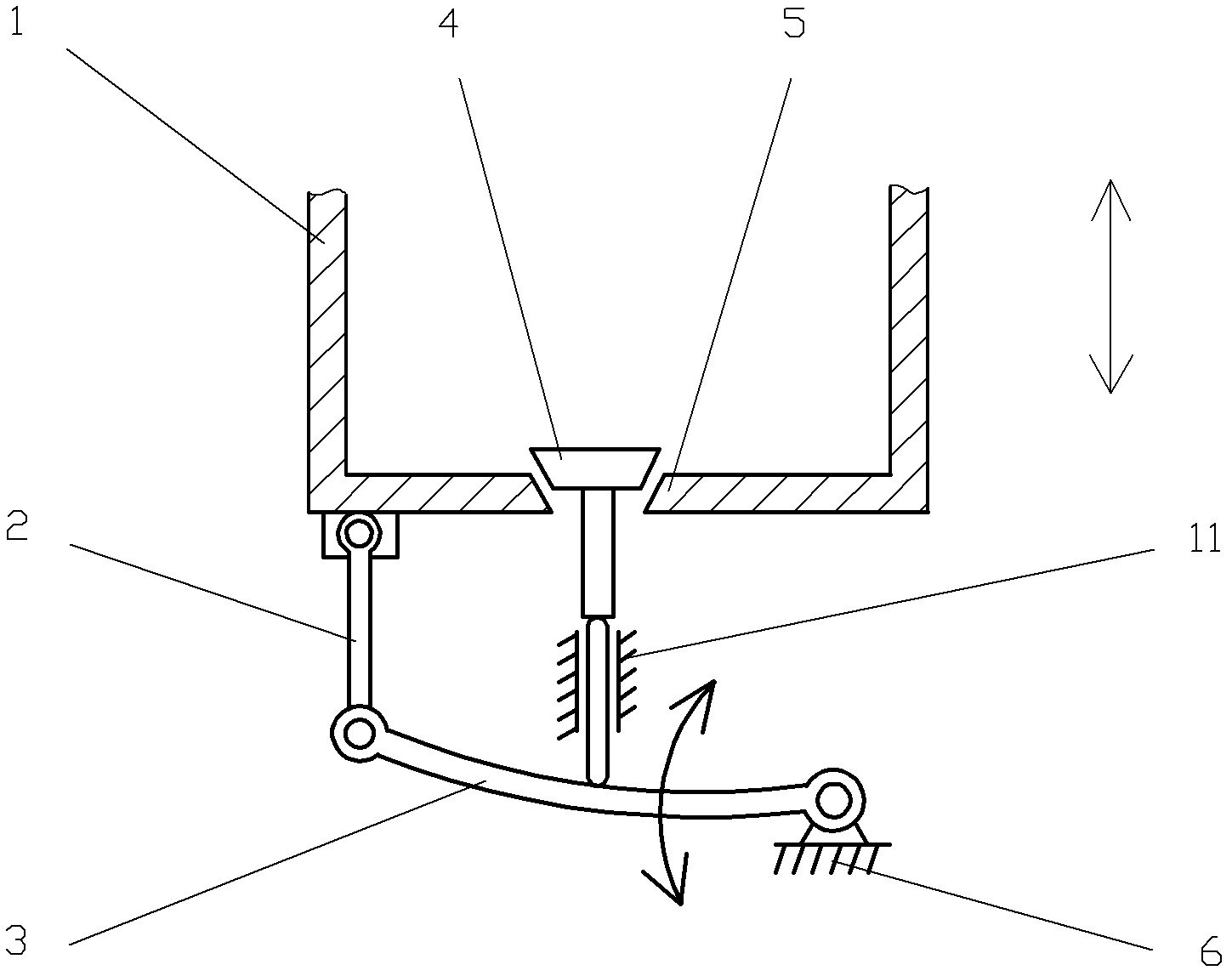 Valve actuating mechanism for reciprocating motion body
