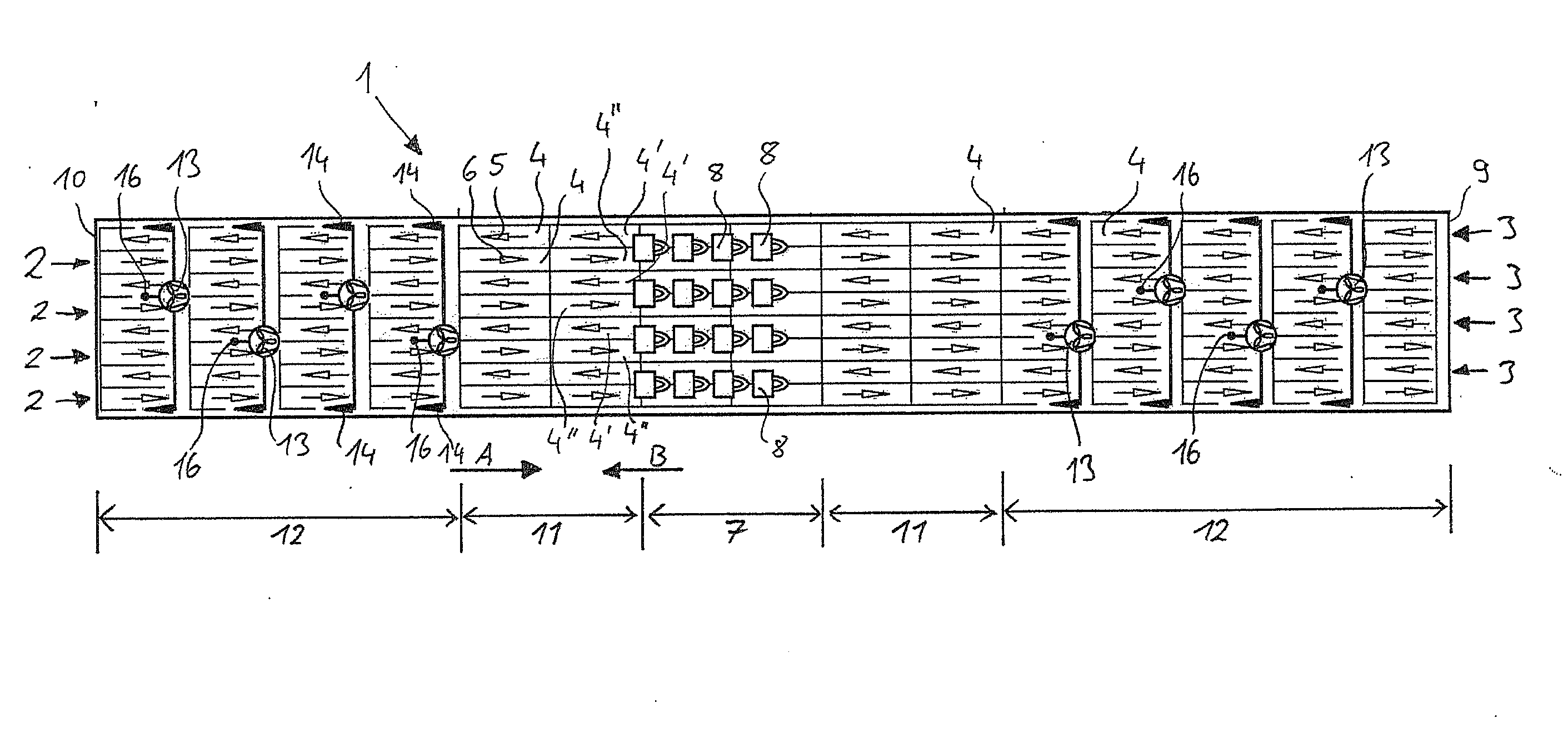 Method for firing raw ceramic blanks and furnace