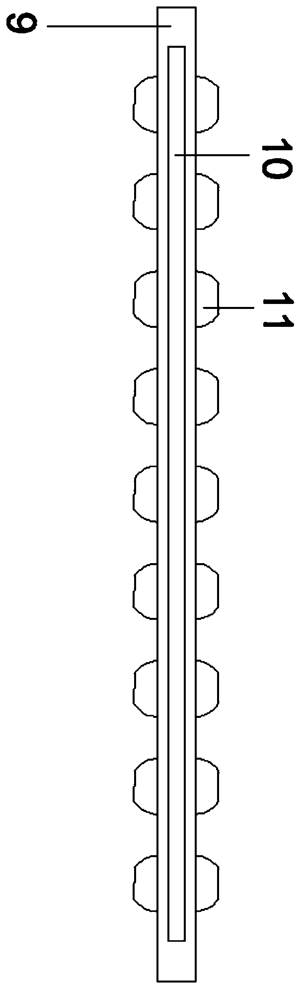 Cooling water flow-guiding device for photovoltaic cell module