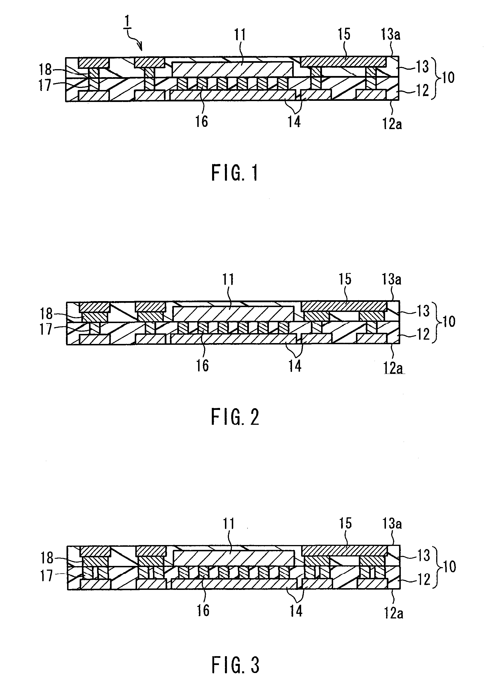 Module having built-in electronic component and method for manufacturing such module