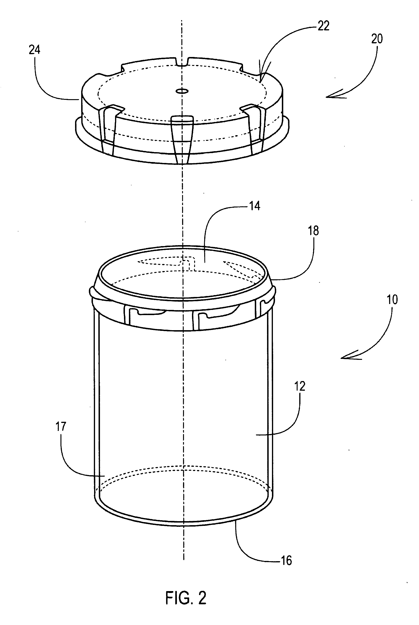Pharmaceutical capsule container vial with window