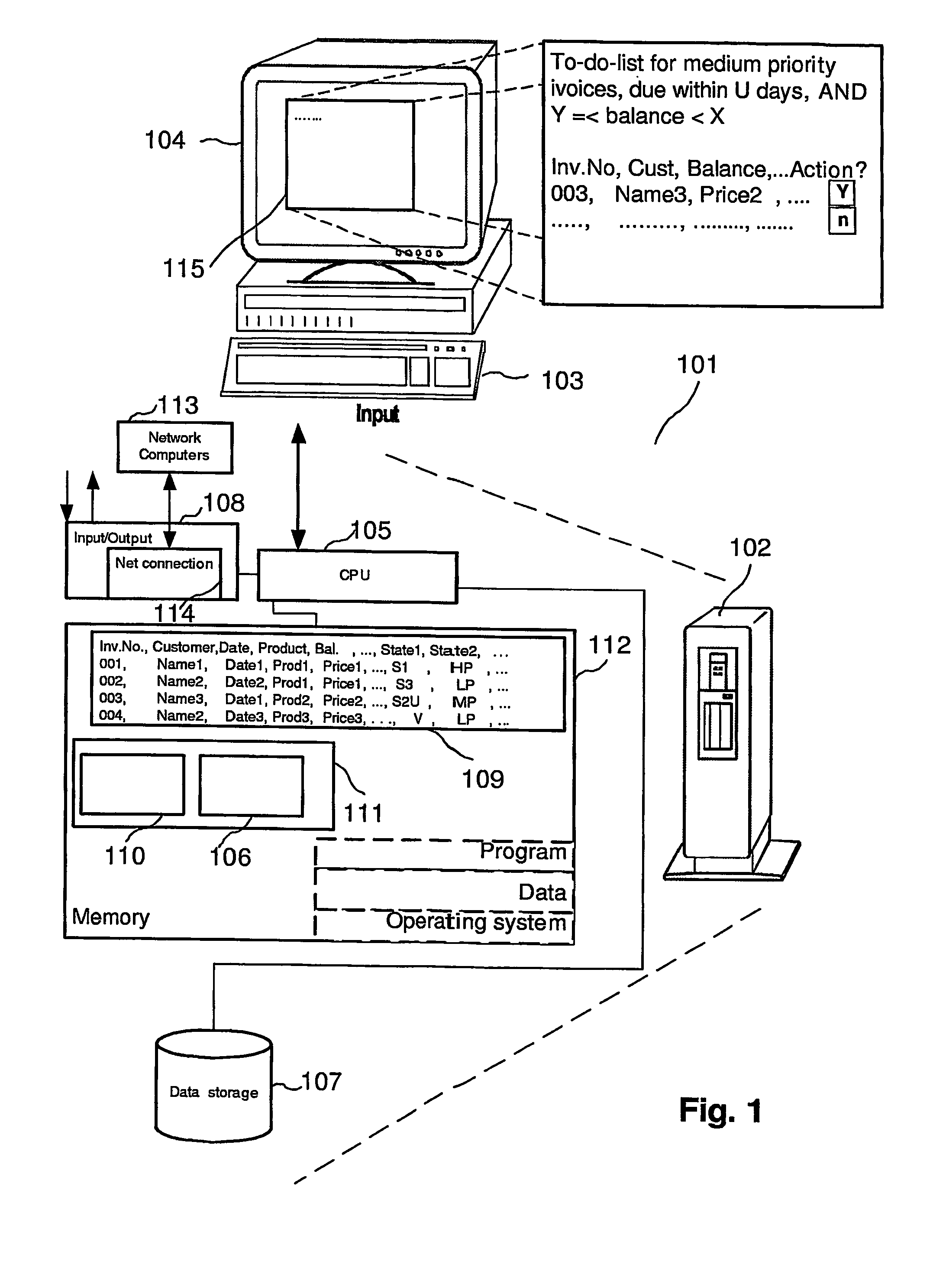 Method and software application for computer aided cutomer independent cash collection using a state field in a data record