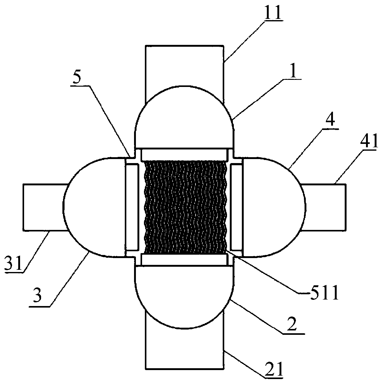 A printed circuit board type molten salt gas heat exchanger