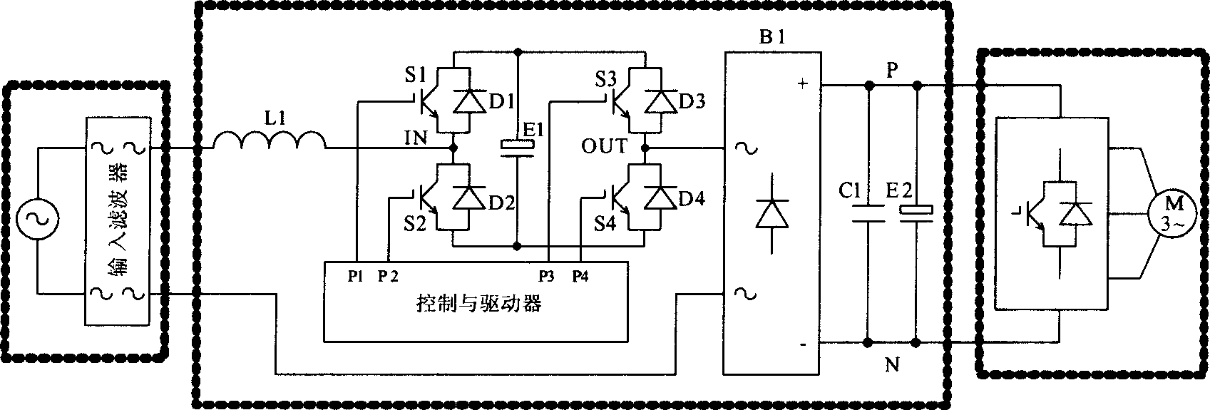 Series composation step-up single phase power factor correction circuit