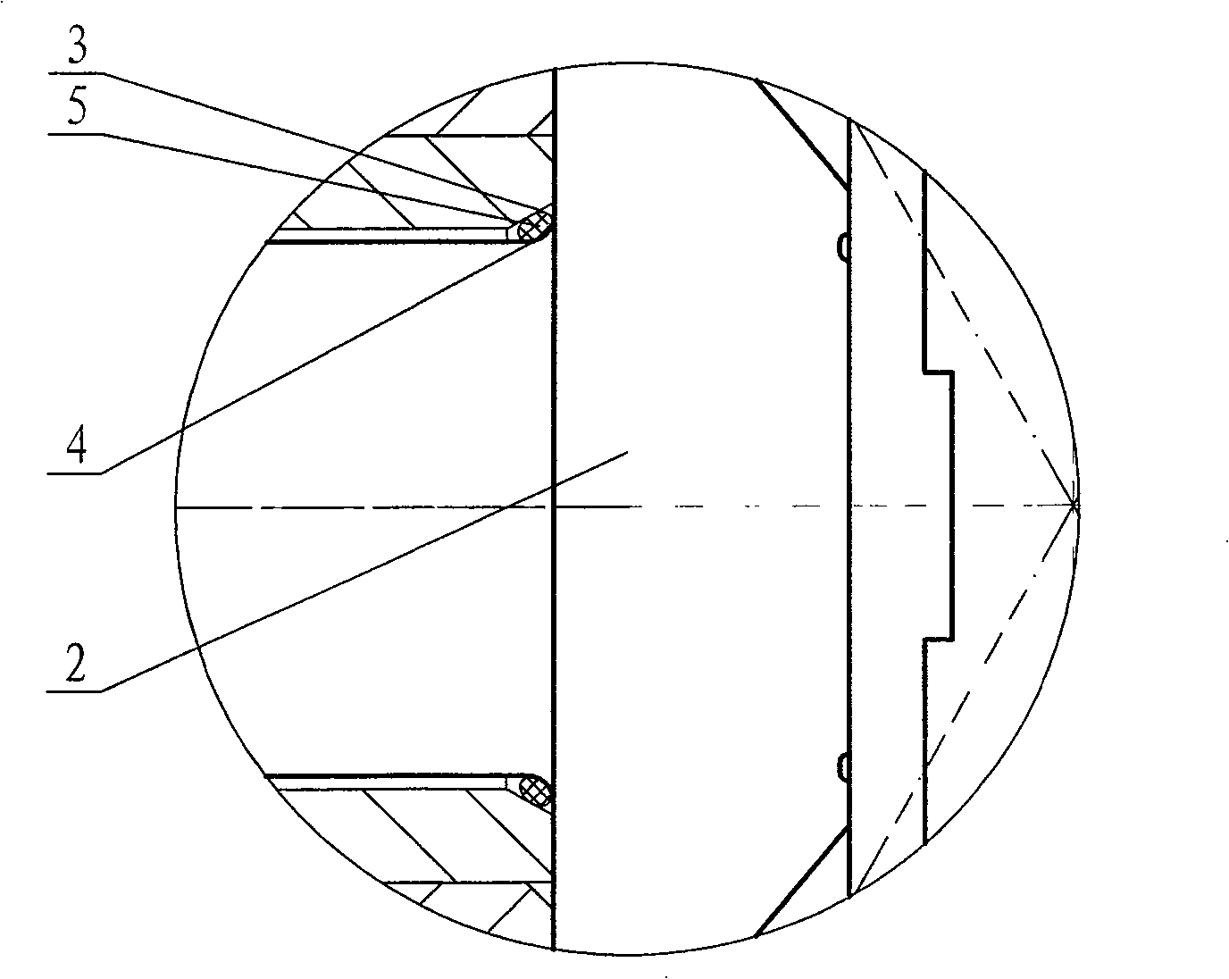 Rear axle axle sleeve and sealing structure between differential gear axle shaft gear