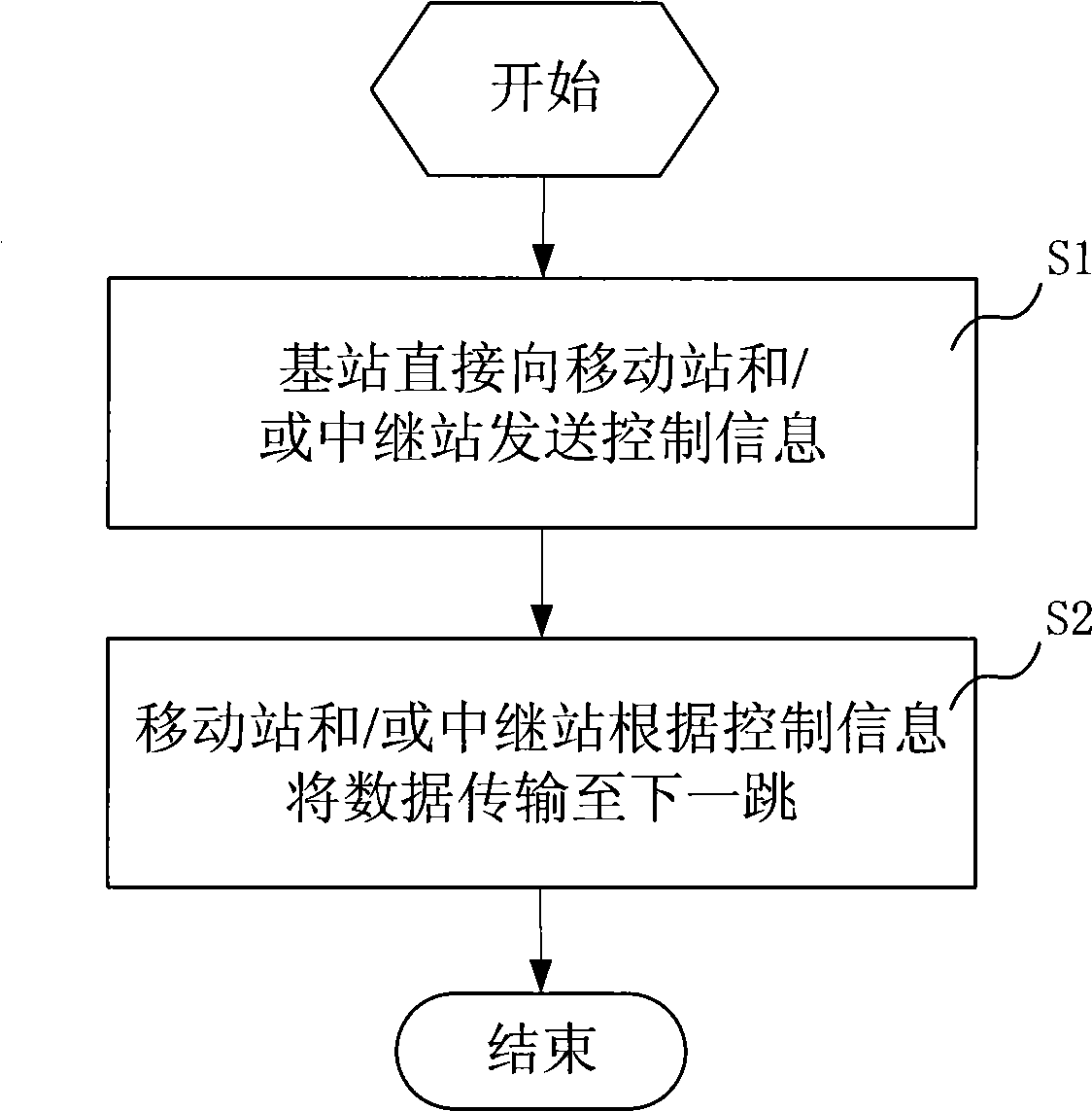 Data transmission method for wireless access system, base station, relay station and wireless access system