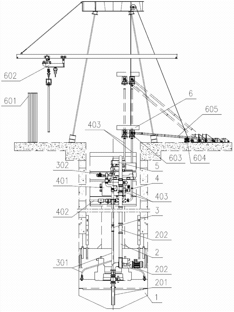 Slag tapping system and method for full face tunnel boring machine of deep vertical shaft