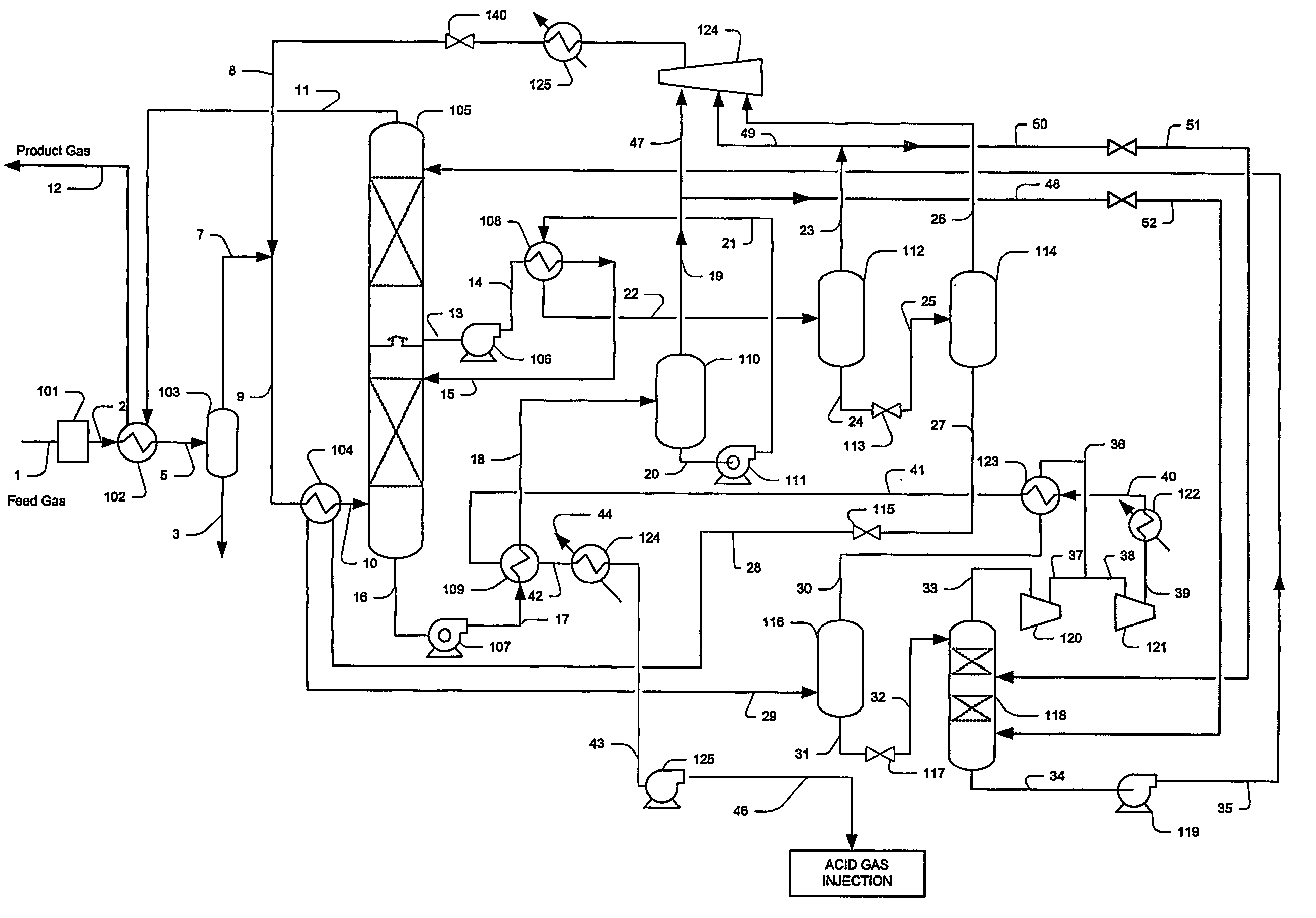 Configurations and methods of acid gas removal