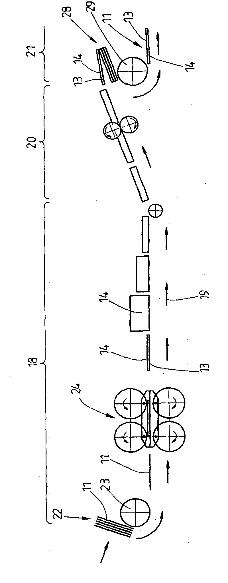 Method and device for producing a printed product with a double-sided cover