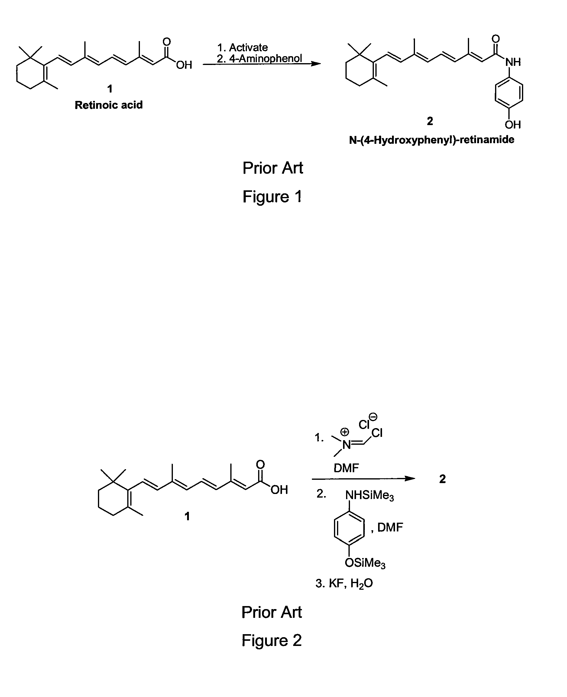 Preparation of Amides of Retinoic Acid Via Mixed Anhydride and Mixed Carbonate Intermediates