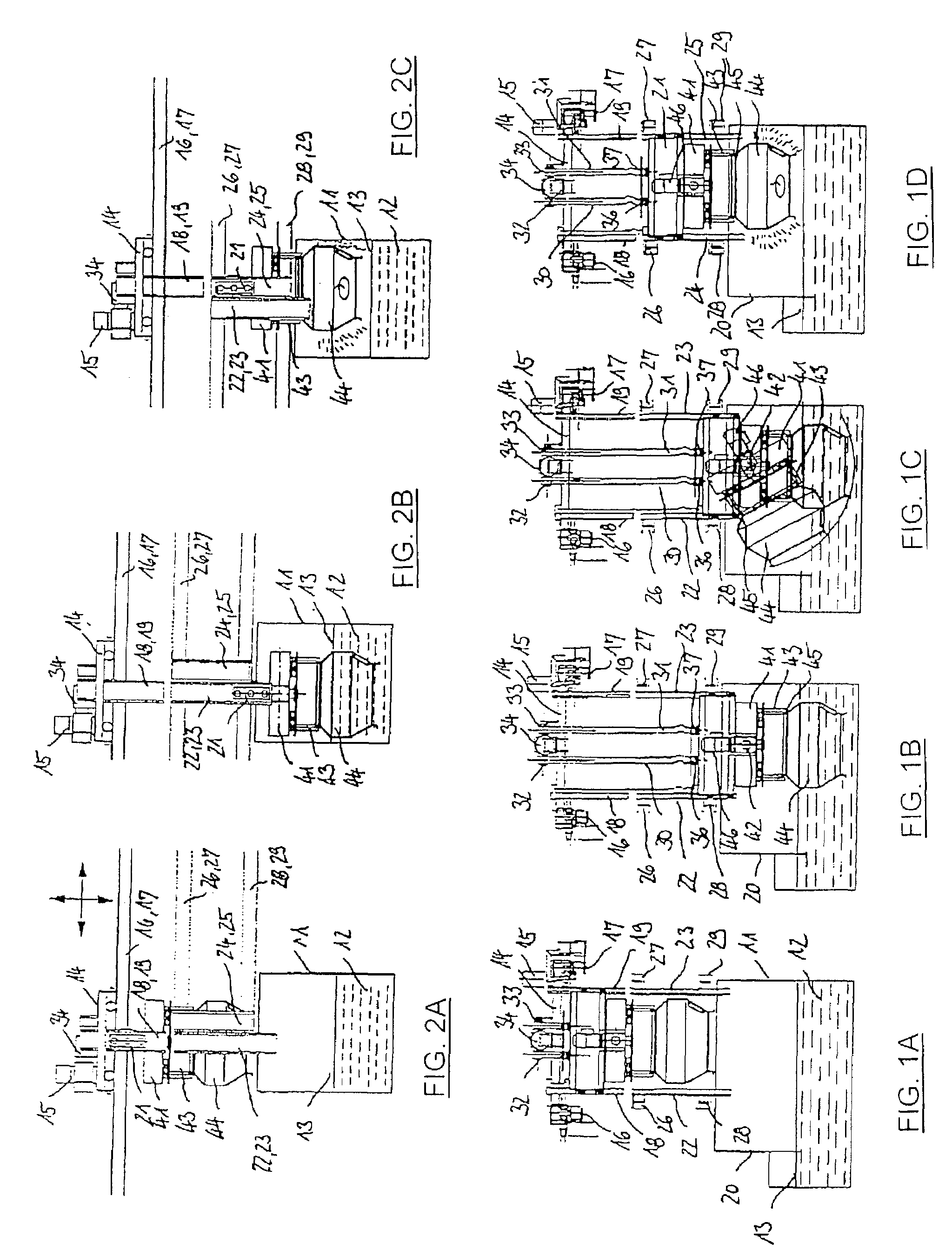 System for treating mass-production parts