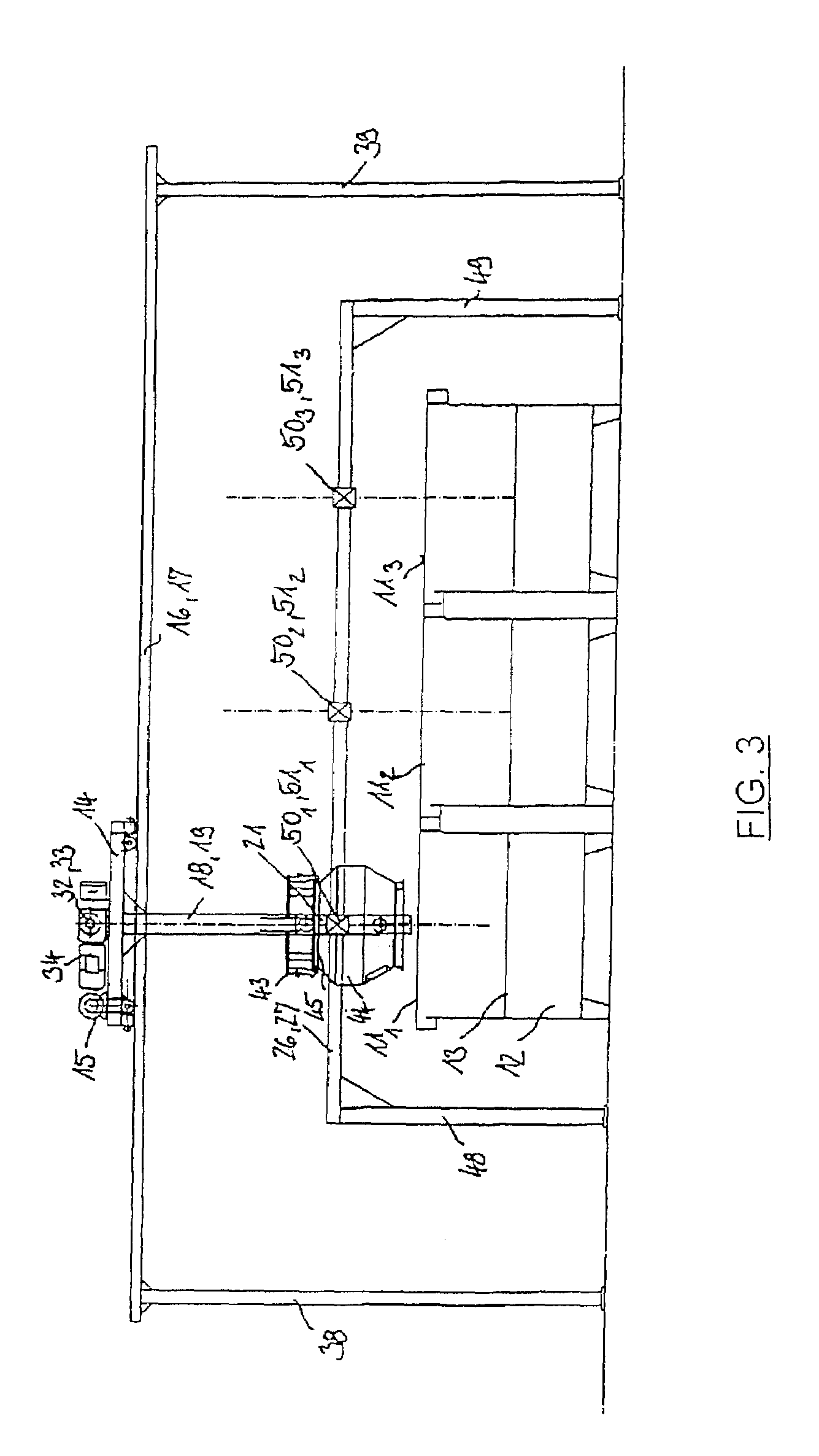 System for treating mass-production parts