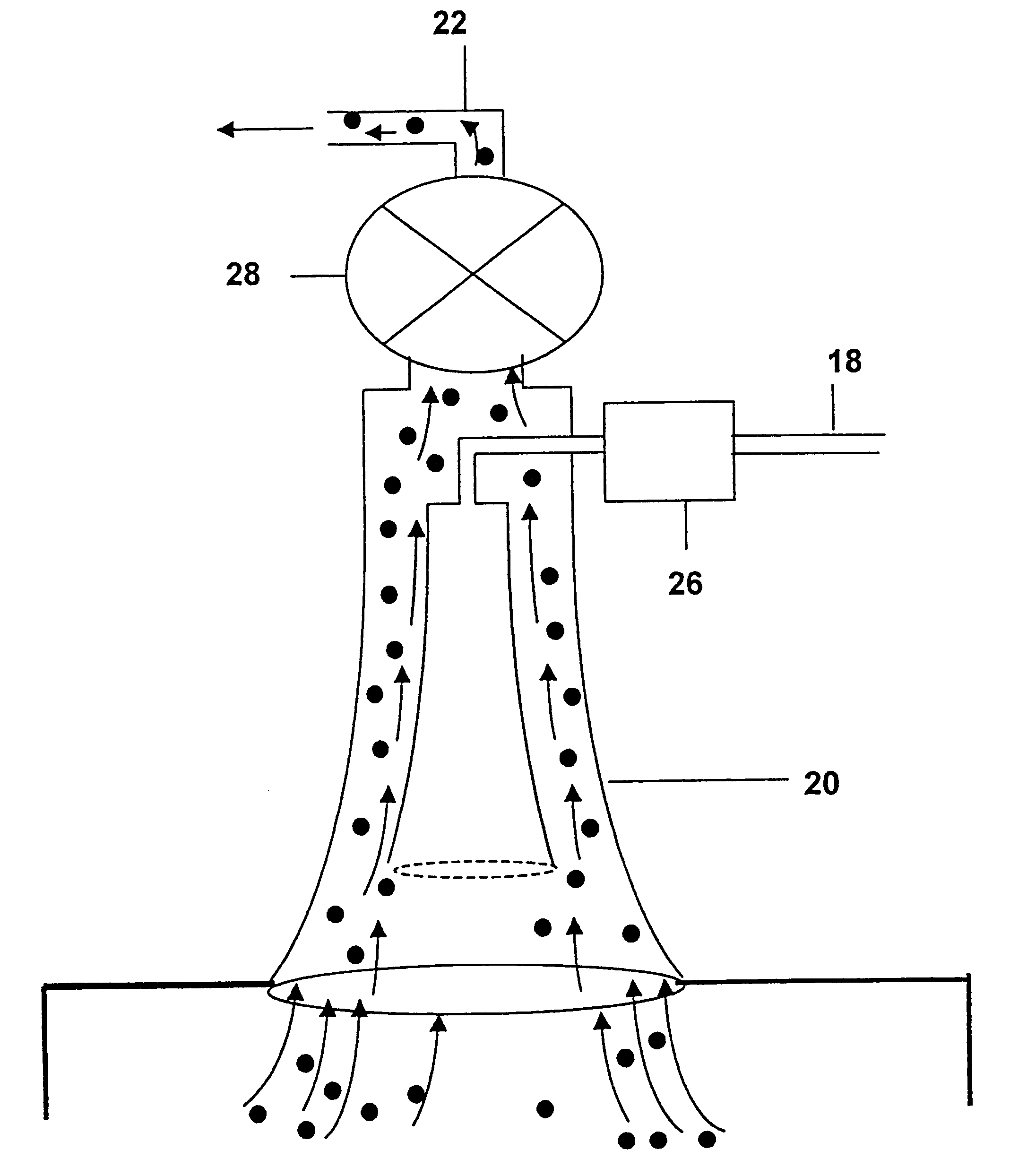 Device for introducing CO2 snow into containers in order to cool the content of said containers or to cool the containers themselves