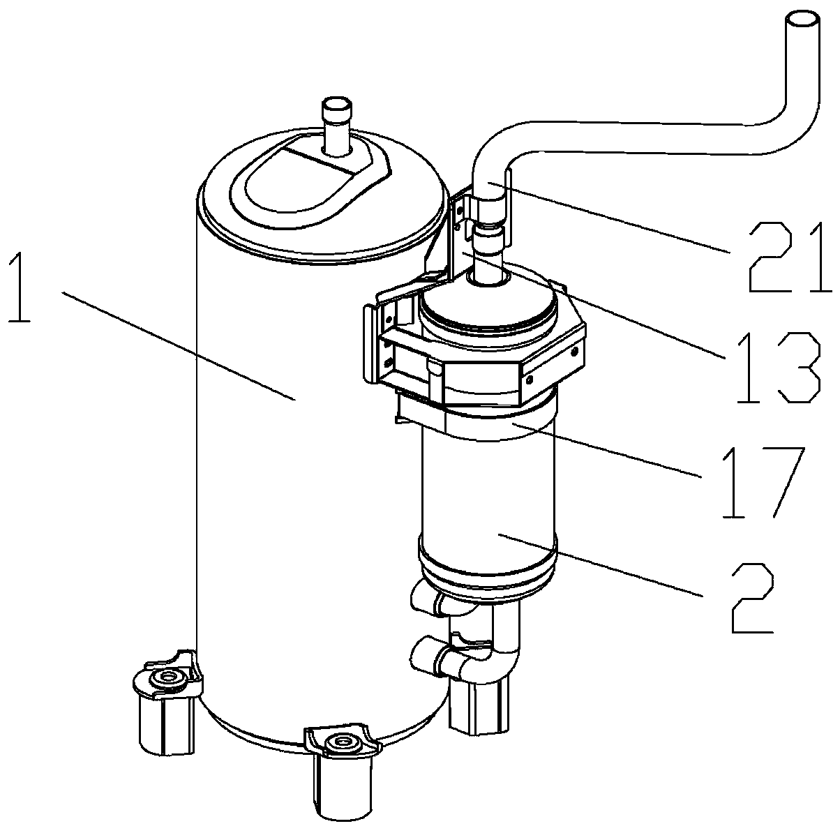 Nozzle protection device and compressor