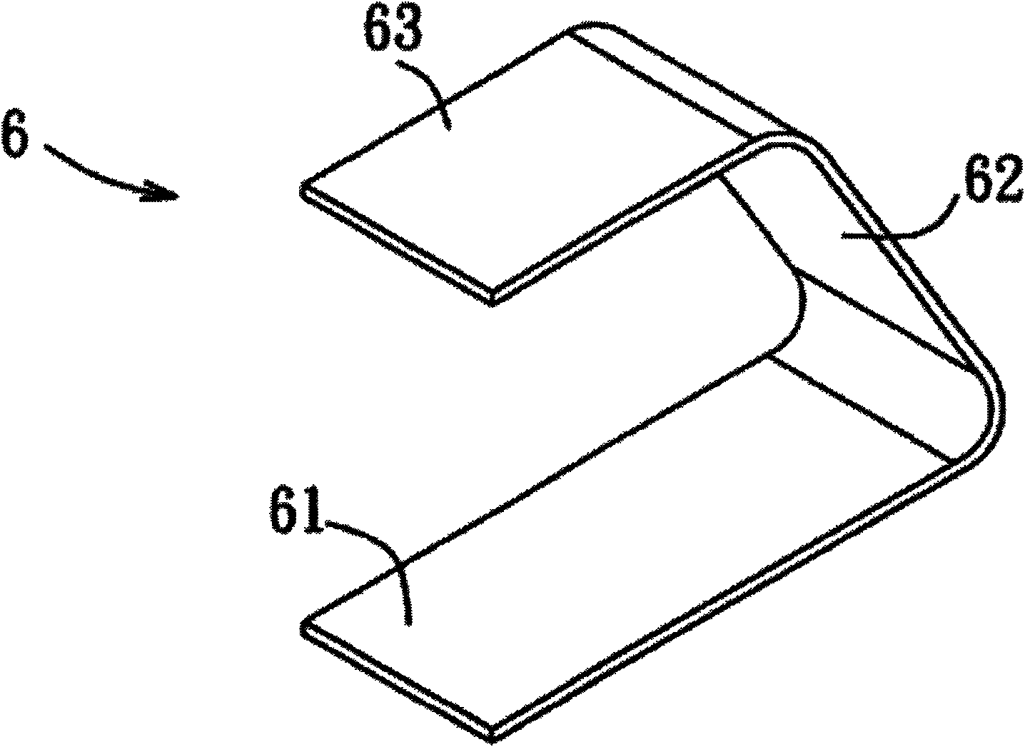 Surface mounting metal elastic sheet with bending enhancement part on spring arm