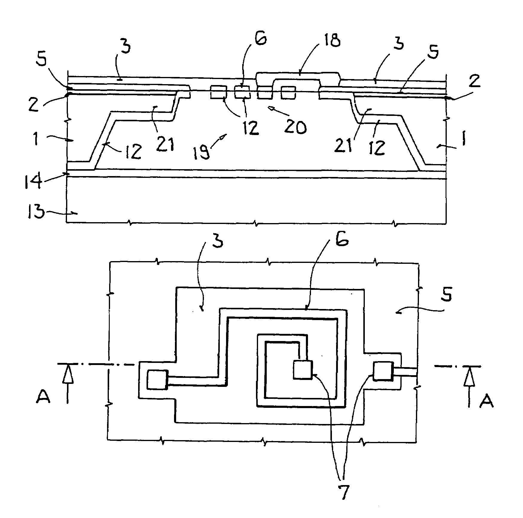Method for producing a spiral inductance on a substrate, and a device fabricated according to such a method