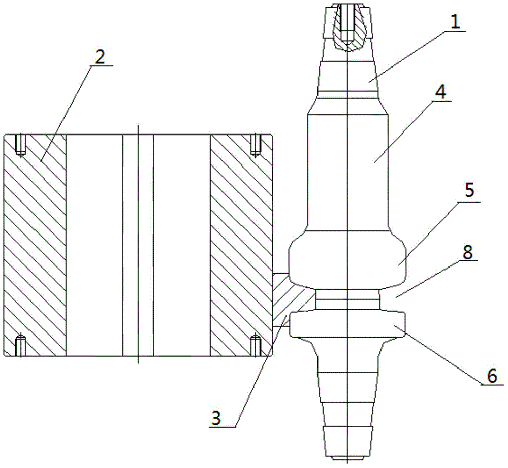 Die structure for producing race for large mine car wheel
