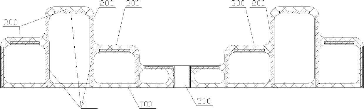 Hollow guardrail plate