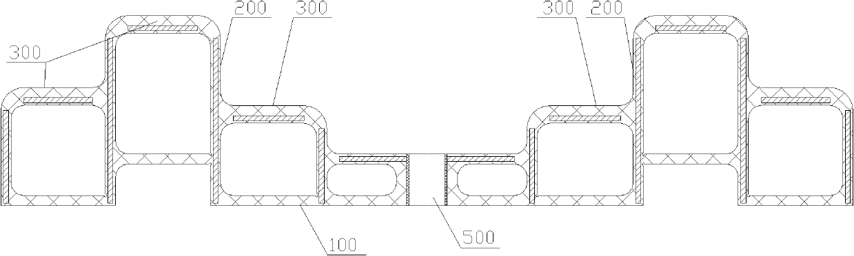 Hollow guardrail plate