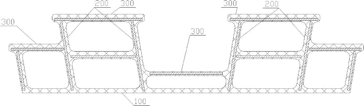 Hollow guardrail plate