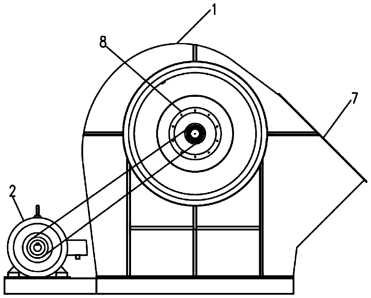 Rotary type air centrifugal force generating device for centrifugal fan