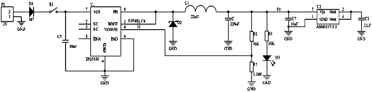 A low power consumption power monitoring circuit