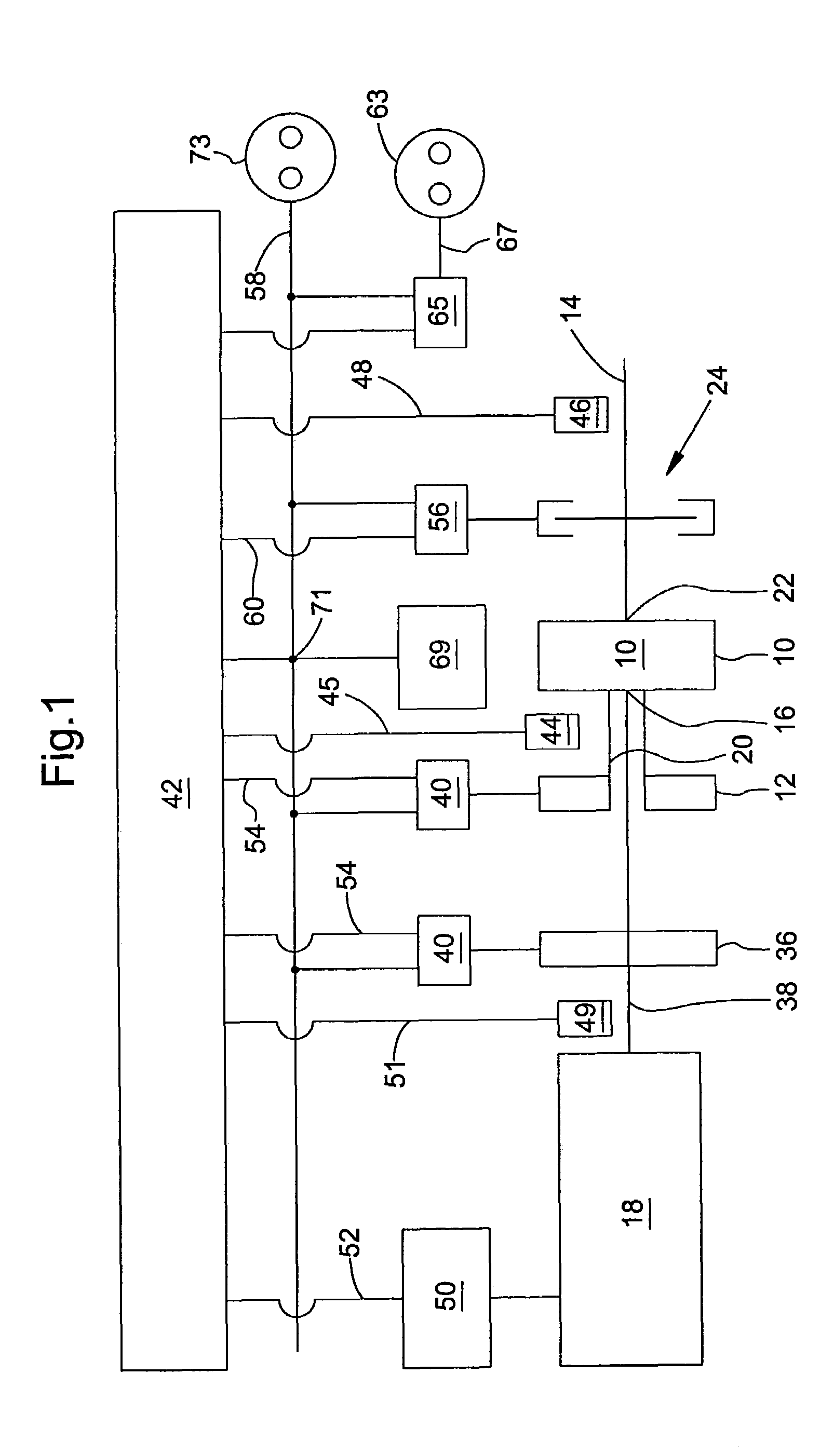 Drive arrangement for the drive of attached implements for a vehicle